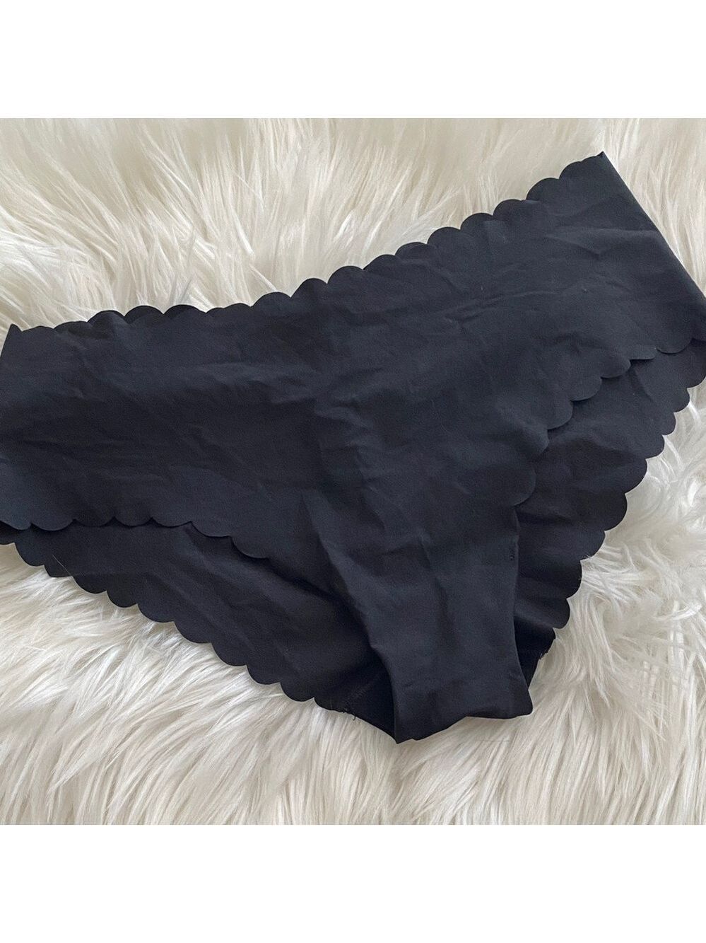 Black Scalloped Edge Panties